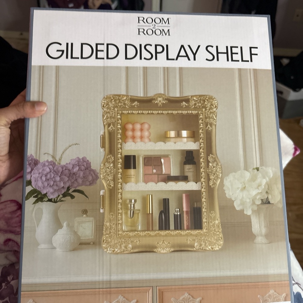 Gold Gilded Display Shelf